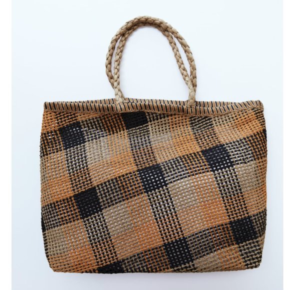 ZARA PLAID WOVEN TOTE BAG - Picture 4 of 10